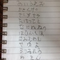 初めて左手で書いた文字